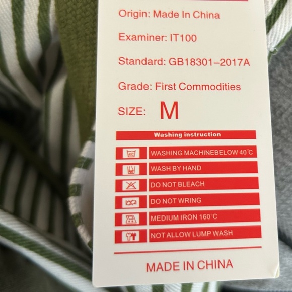 New pants woman size medium green/white - Picture 3 of 3